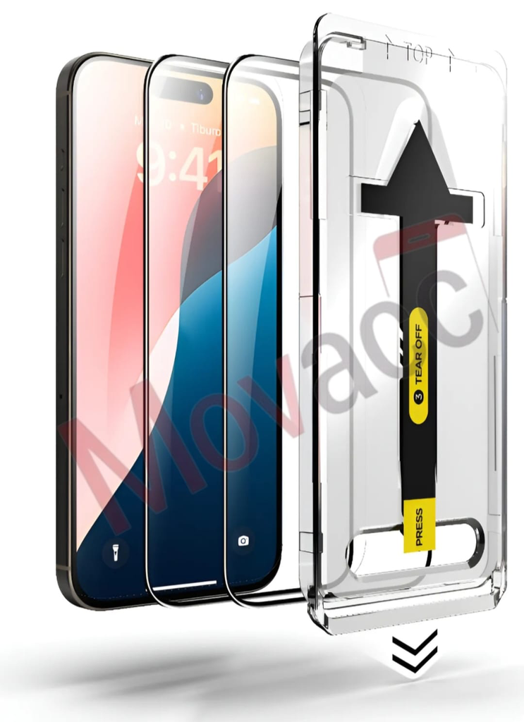 2 MICAS PRIVACIDAD PREMIUM CON INSTALADOR (IPHONE 15 PRO MAX)