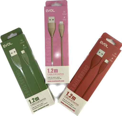 CABLE USB EVOL COLORS