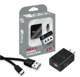[cargador clavija cable usb] COMBO CARGADOR 1HORA TIPO C (GAR080)